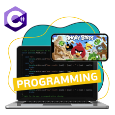 Программирование на C#. Удивительный мир 2D-игр - КИБЕРшкола программирования для детей, компьютерные курсы для школьников, начинающих и подростков - KIBERone г. Среднеуральск